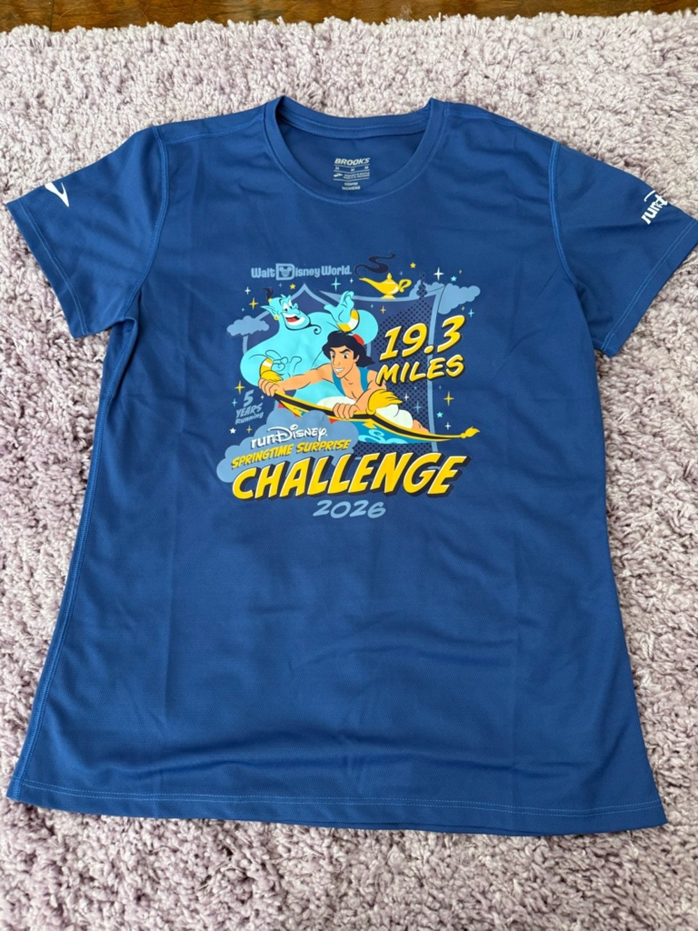 Brooks RunDisney springtime surprise Challenge Tee ladies M